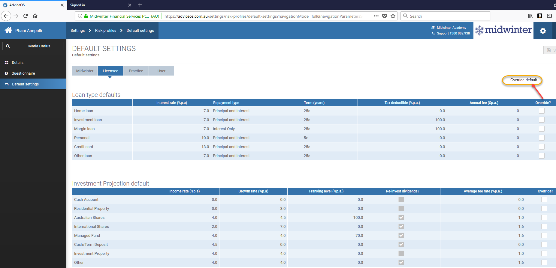 PA_HTML_settings_Riskprofile_Default settings